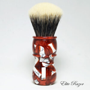 Tourmaline Laced Quartz TruStone and Crimson Resin Mix (26mm)